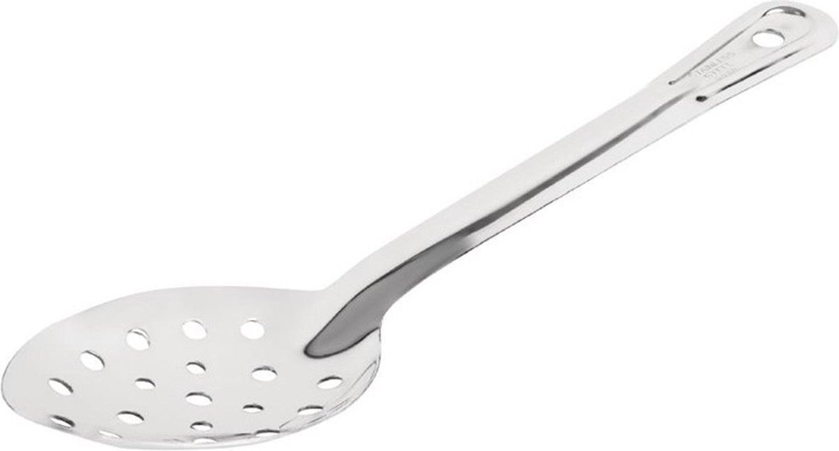 Vogue geperforeerde RVS serveerlepel 28cm