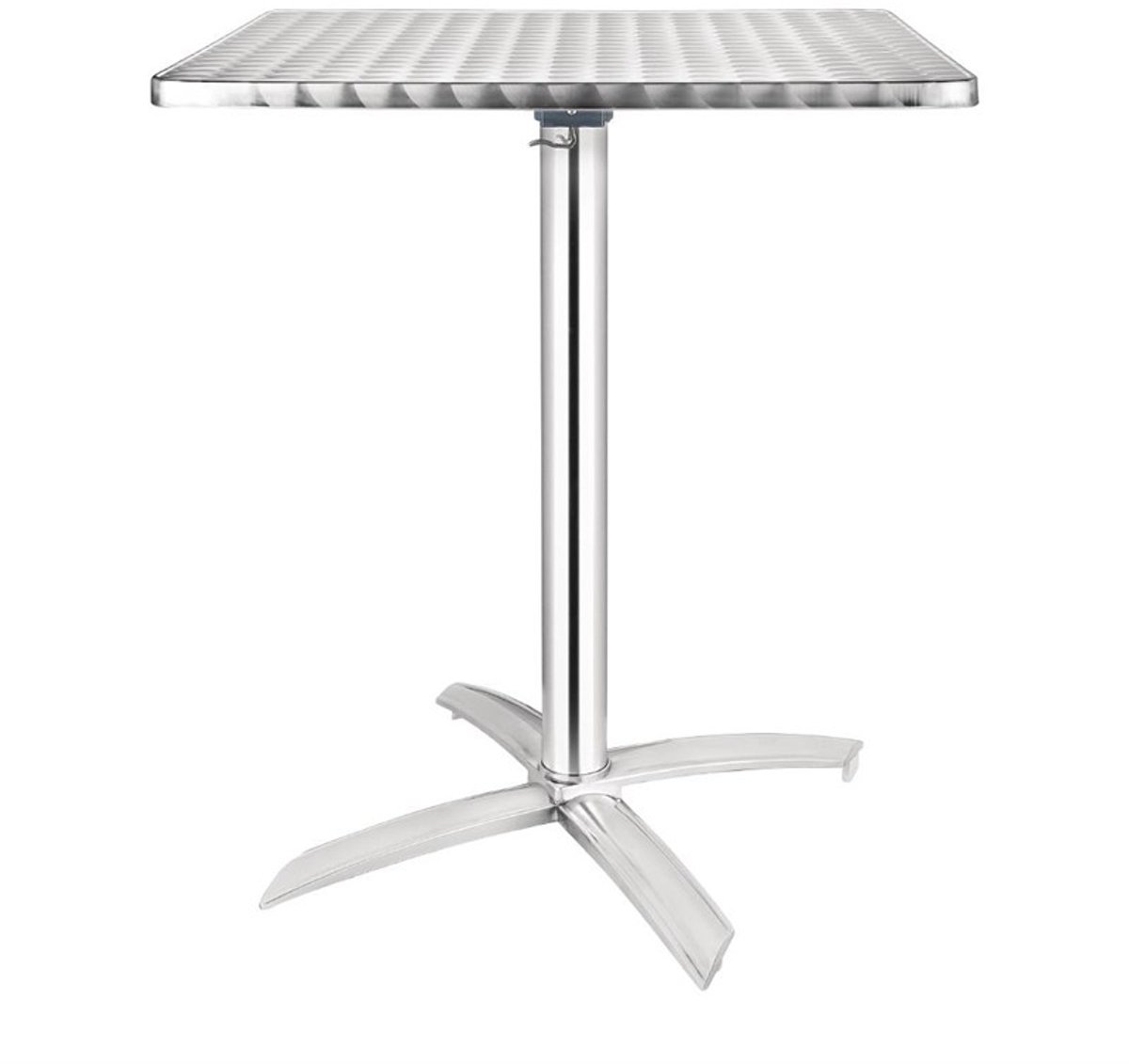 Bolero vierkante bistrotafel met kantelbaar RVS blad 60cm