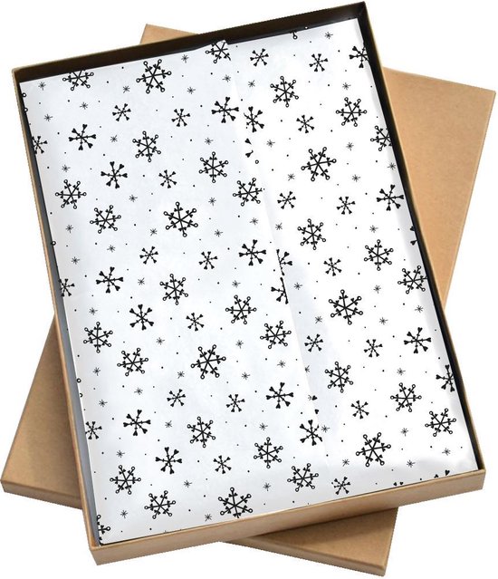 papier de soie en soie Flocon de neige Noël 50 x 70 cm papier de soie papier  de soie