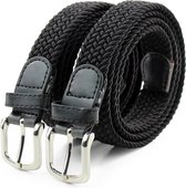 Safekeepers elastische riem - riem dames - elastische riem - Stretch Riem – 2 pak - zwart 110 CM