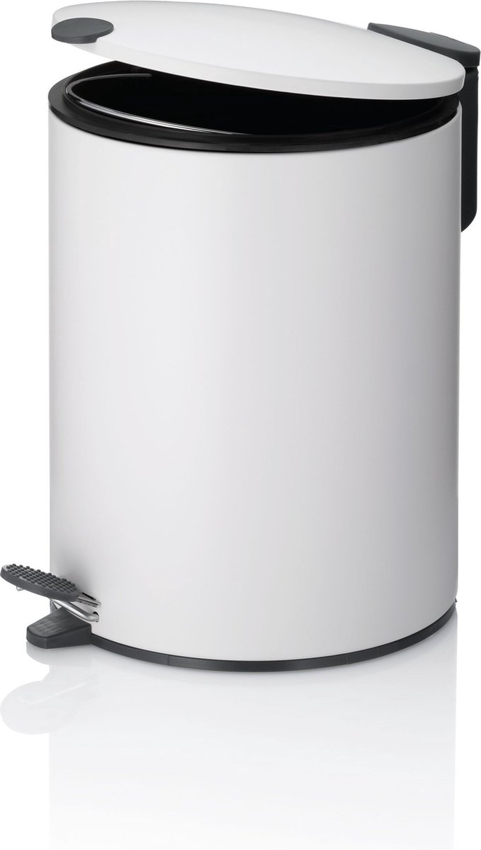 Goedkoopste Pedaal Afvalemmer, 5 L, Wit - Kela | Mats