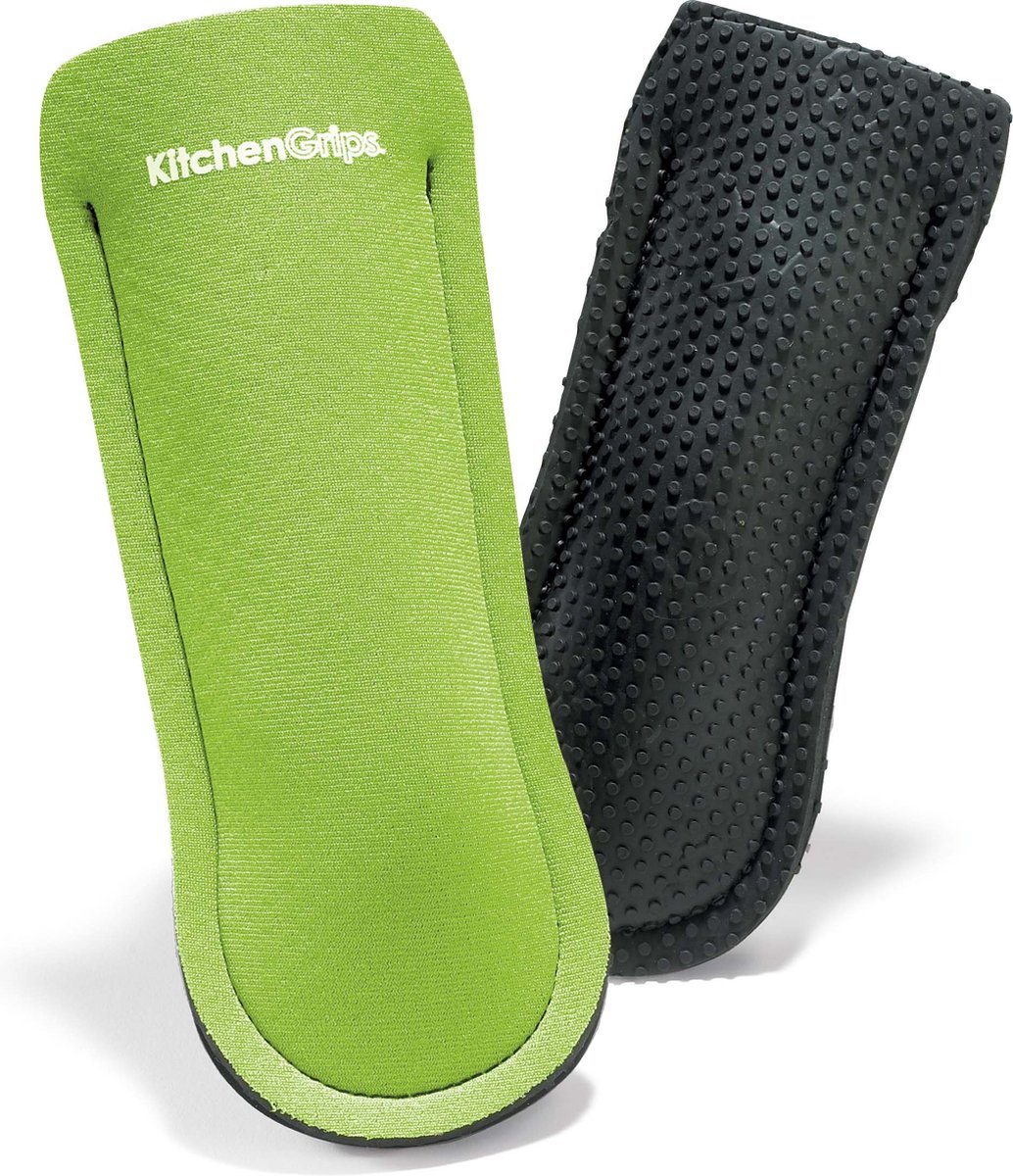 KitchenGrips - FLXAprene pannenlap - pannenhouder - neopreen - 2 stuks - groen/zwart