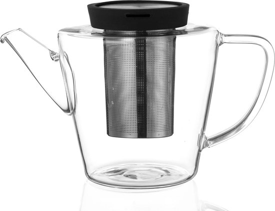 Viva Scandinavia - Infusion Theepot - Glas - 1 liter - Zwart