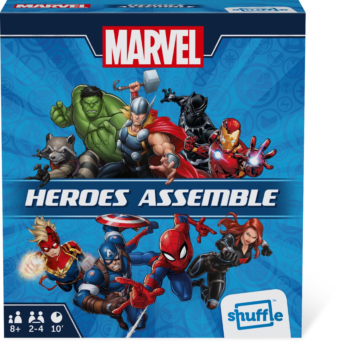 Shuffle - Marvel Heroes Assemble - Kaartspel - Familiespel - Coöperatief Kaartspel