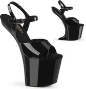 Pleaser - CRAZE-809 Sandaal met enkelband, Paaldans schoenen - US 8 - 38 Shoes - Zwart