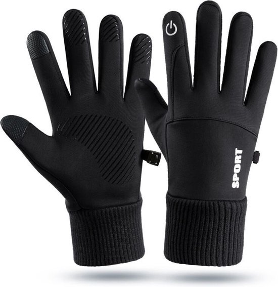 Waterdichte handschoenen - Fietshandschoenen - Touch screen proof - Anti Slip - Zwart