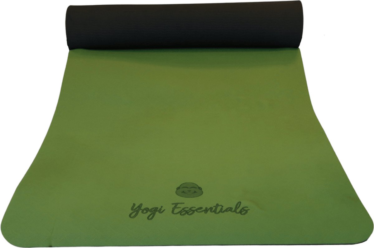 Yogi Essentials TPE Yoga Mat - Yogamatten - 6 mm - Duurzaam PTE materiaal - inc. draagsysteem - Yogamat anti slip