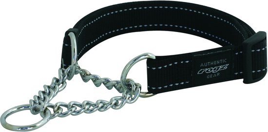 Foto: Rogz for dogs lumberjack choker leiband zwart 25 mm x 43 73 cm