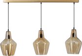 Vtw Living - Hanglampen Eetkamer - Woonkamer - Hanglamp - Hanglampen - Glas - Goud - 100 cm