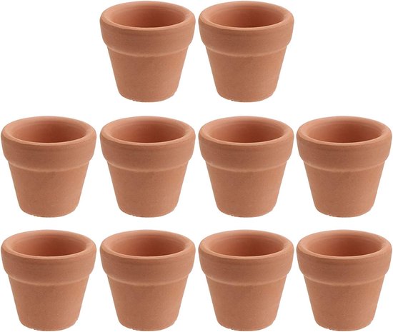 OUNONA 10 stuks kleine mini terracotta pot keramiek planter bloempotten... | bol.com