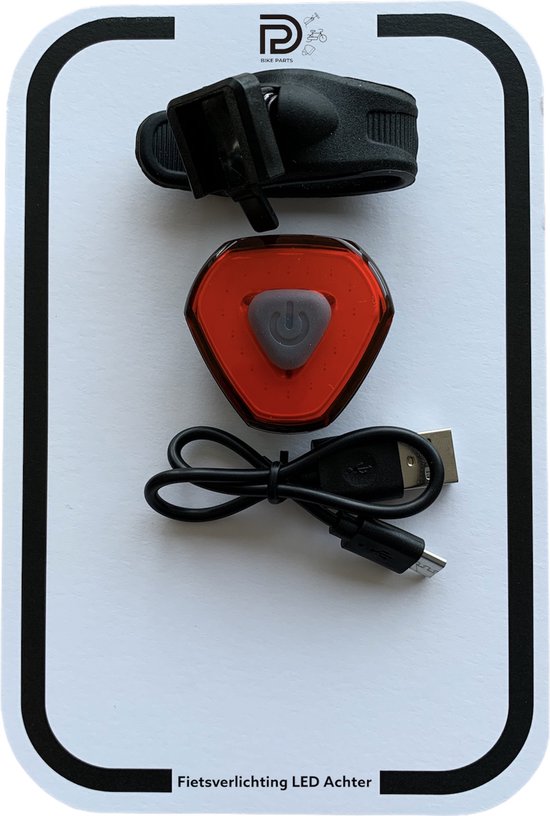 PD® - Fietsverlichting USB Oplaadbaar - LED - Achterlicht - 3 Standen in Lichtsterkte - Rood — afbeelding 4