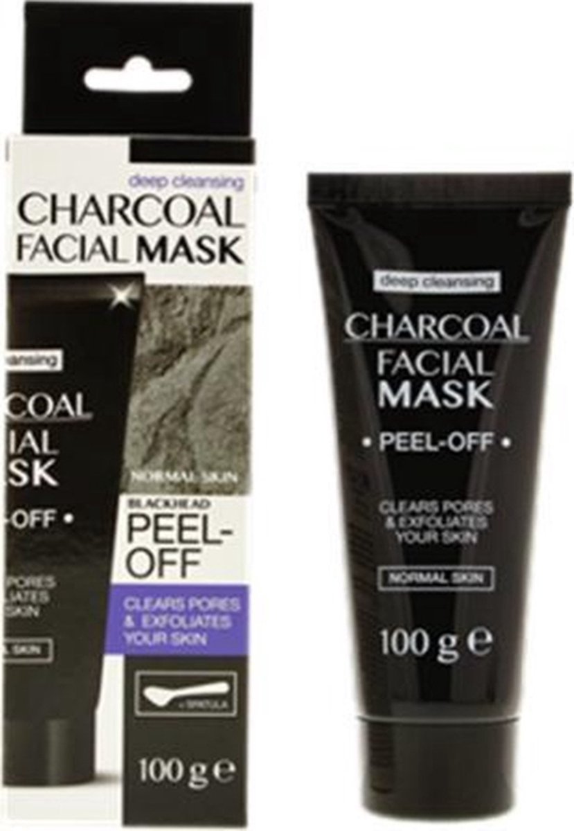 Houtskool Gezichtsmasker - Charcoal Facial Mask - Peel-off - Normale huid - Reiniging - mee eters - Gezichtsmasker.