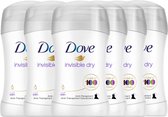 Dove Women Invisible Dry 48H Déodorant Stick - Protection 48H Contre la Sueur et les Odeurs - Anti-transpirant et Déodorant Stick - Anti-Transpiration - 6 X 40 ml - Déodorant Femme Value Pack
