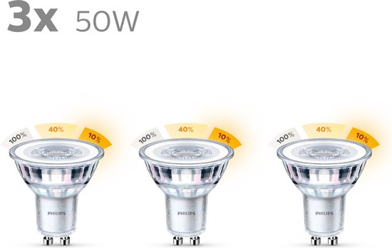 Philips LED Spot SceneSwitch - 50 W - GU10 - warmwit licht - 3 stuks