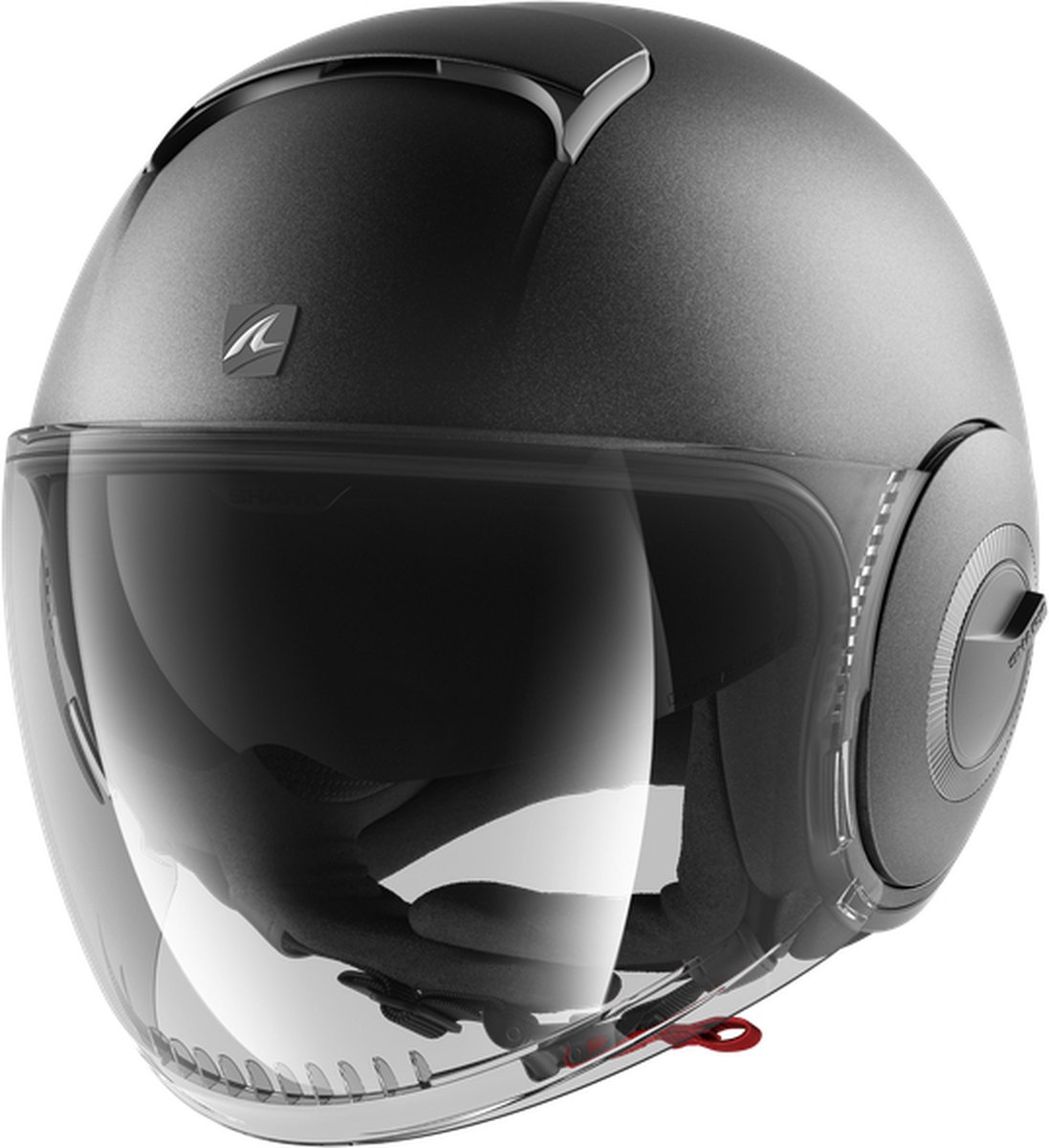 Shark Shark Nano Blank Mat Gun Metaal A06 Jethelm XS