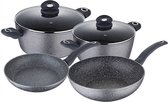Oneiro’s Luxe Pannenset - inductie - marmer coating – koken – tafelen – keuken – pannenset – inductie – gas – potten – pannen