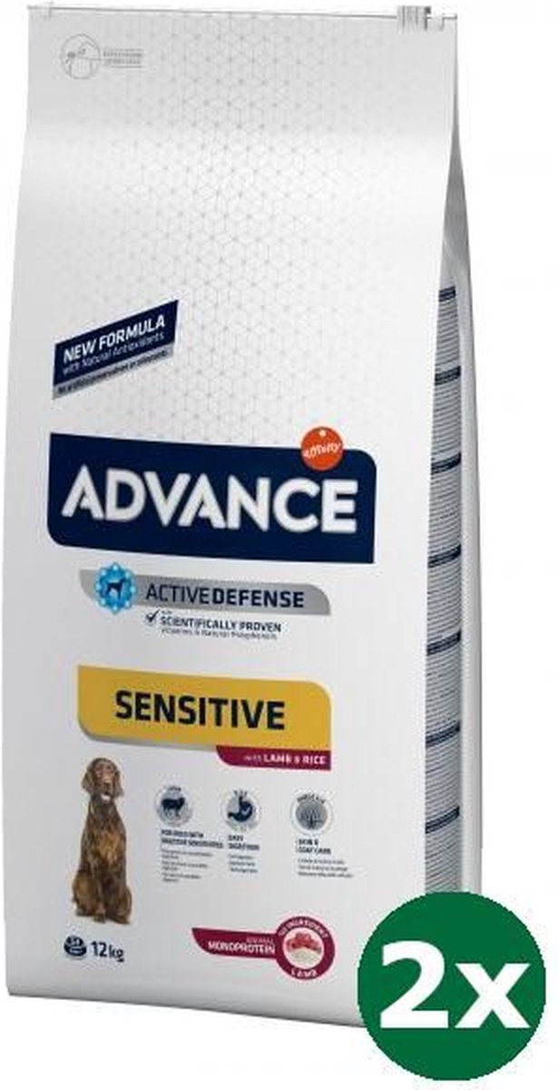 Advance 2x12 kg Advance sensitive lamb / rice hondenvoer
