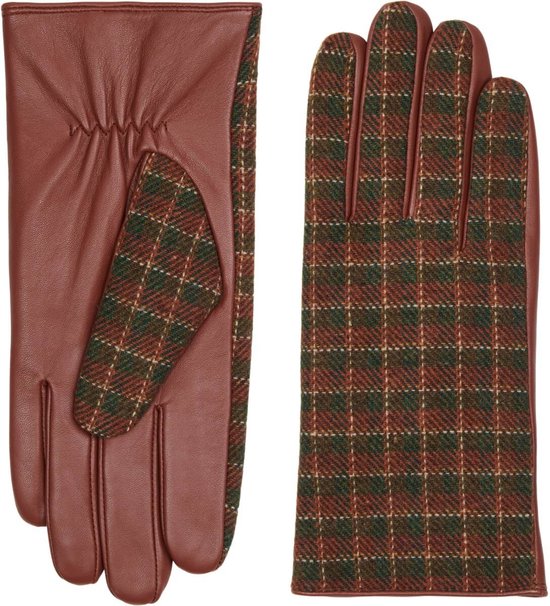 Leren Handschoenen Dames - Bruin - Faux Fur Voering - Touchscreen