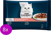 8x Gourmet Perle - Mini Filets in Saus - Kattenvoer - 4x85g