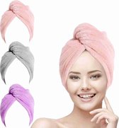 Urbankr8® - haarhanddoek - microvezel handdoek haar - 2 pack - snel drogend binnen 3 minuten droog