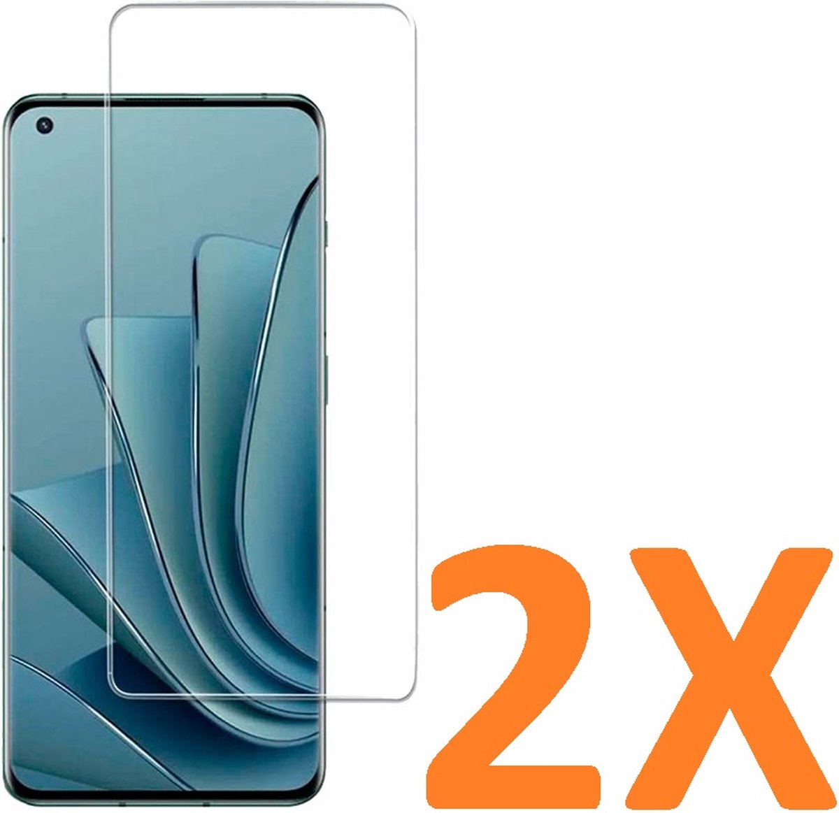 Screenprotector Glas - Tempered Glass Screen Protector Geschikt voor: OnePlus 10 Pro - 2x
