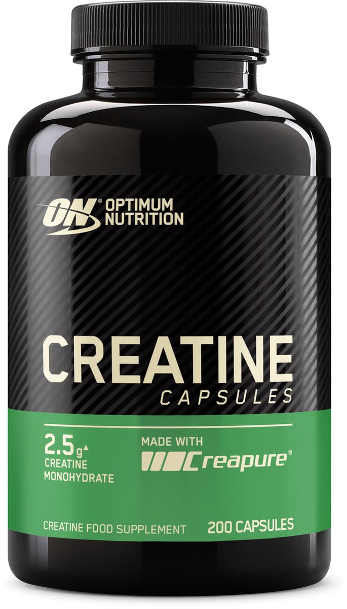 Goedkoopste Optimum Nutrition Creatine Caps 2500 - Creatine Capsules - CreaPure - Creatine Monohydraat - 200 Capsules (100 doseringen