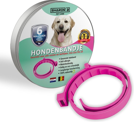 Natuurlijke vlooienband Voor honden - Roze - en vlooien - Zonder schadelijke... | bol.com