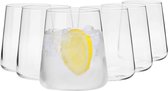 Verres à jus Water KROSNO | Lot de 6 | 380ML | Collection Avant- Garde | Verre de cristal | Perfect pour la maison, les restaurants et les fêtes | Lave-vaisselle