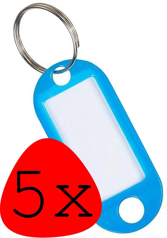 Foto: Sleutellabels sleutelhanger sleutellabel bagagelabel naamlabels blauw 5x