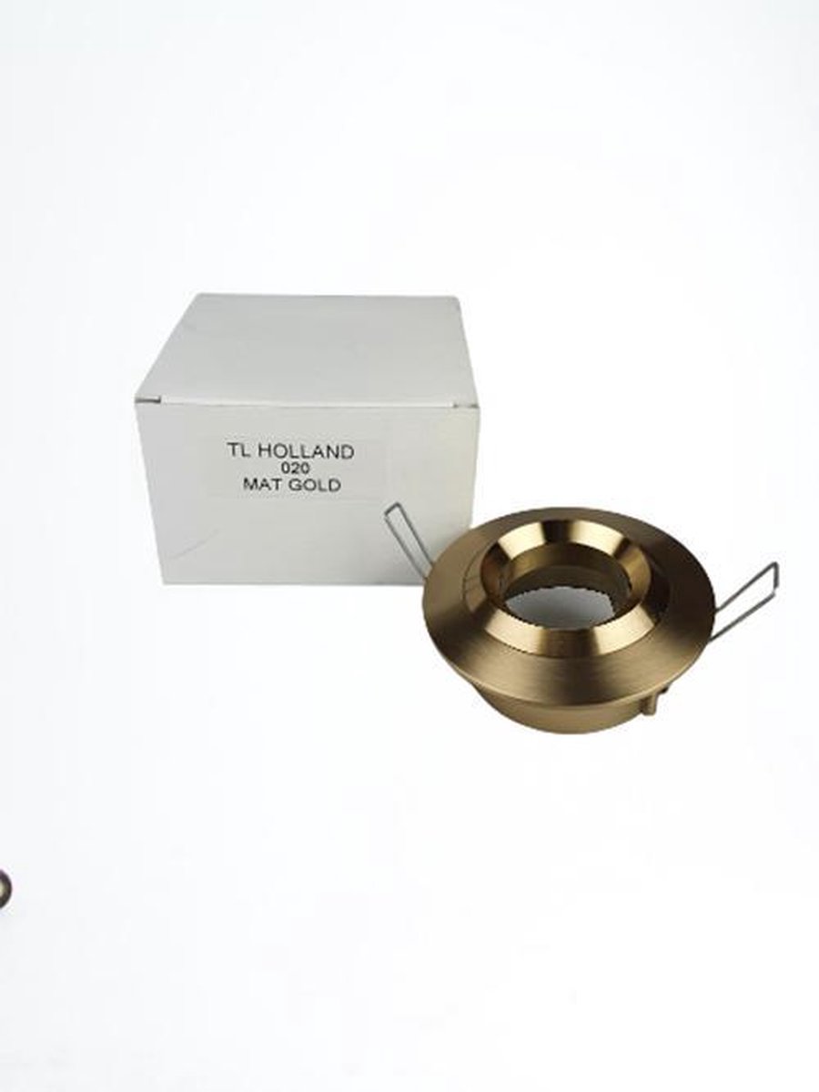 Lampen spotje / Inbouwspots rond TL HOLLAND 020 - Mat goud - Metaal - Max 50 W - Set van 6