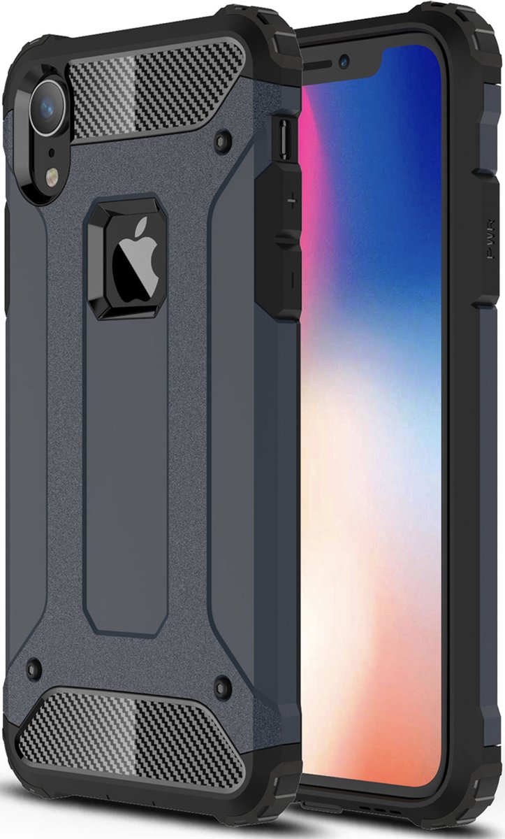 Backcover geschikt voor Apple iPhone XR - Blauw - Shockproof Armor
