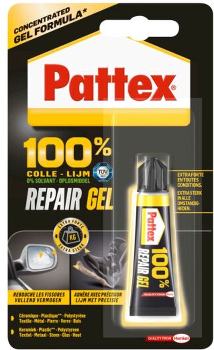 Pattex lijm- 100% lijm- repair gel-