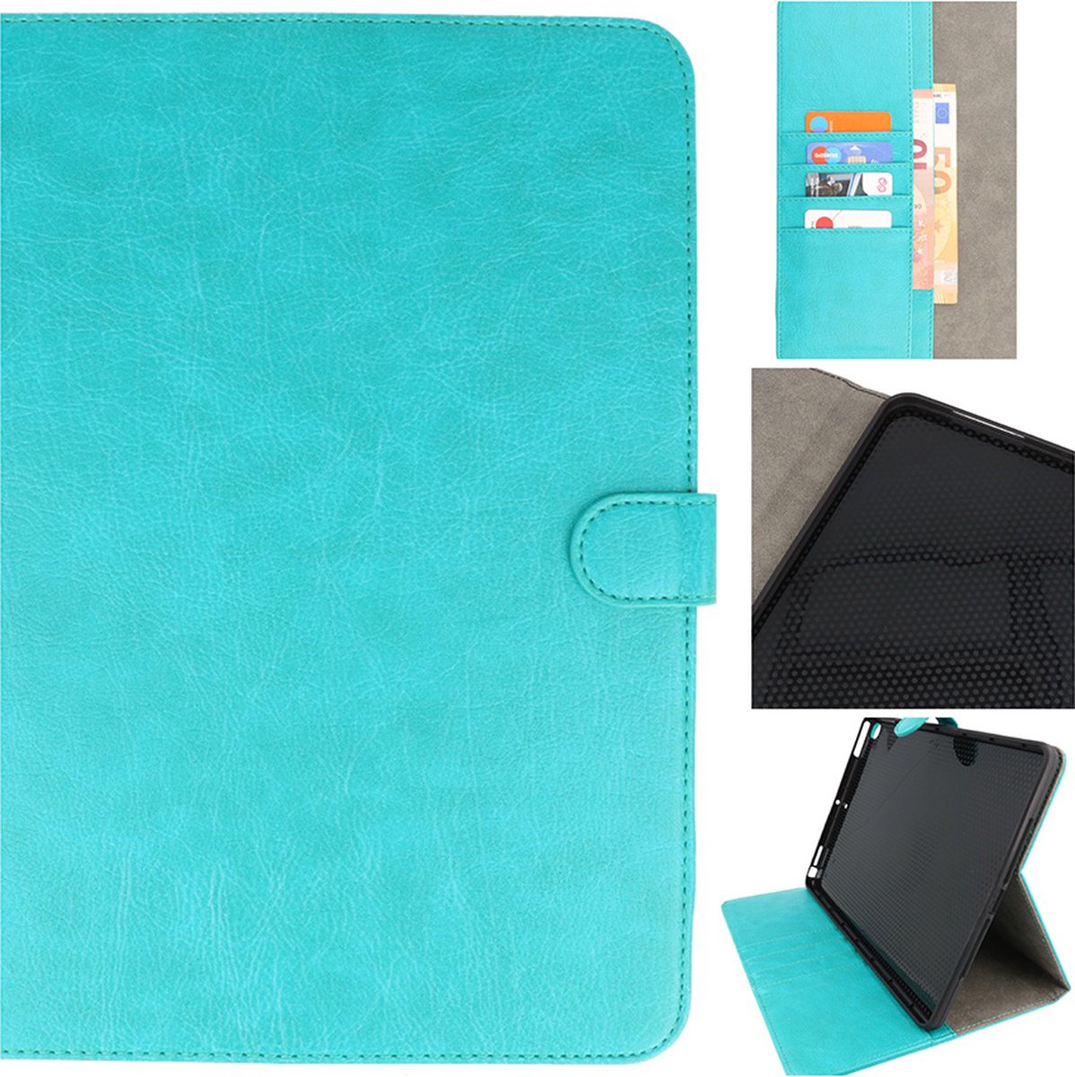 Tablet Hoesje - Premium Book Case - Geschikt voor iPad 2021 / 2020 / 2019 10.2 inch - Groen
