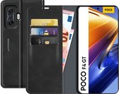 Xiaomi Poco F4 GT Bookcase hoesje - Just in Case - Effen Zwart - Kunstleer