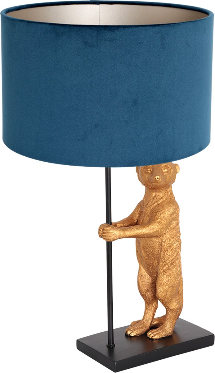 Anne Light and home tafellamp Animaux - zwart - metaal - 30 cm - E27 fitting - 8229ZW