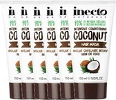 Inecto – Coconut Hair Mask - 6 pak - Natuurlijk – Kokosolie – Droog Haar