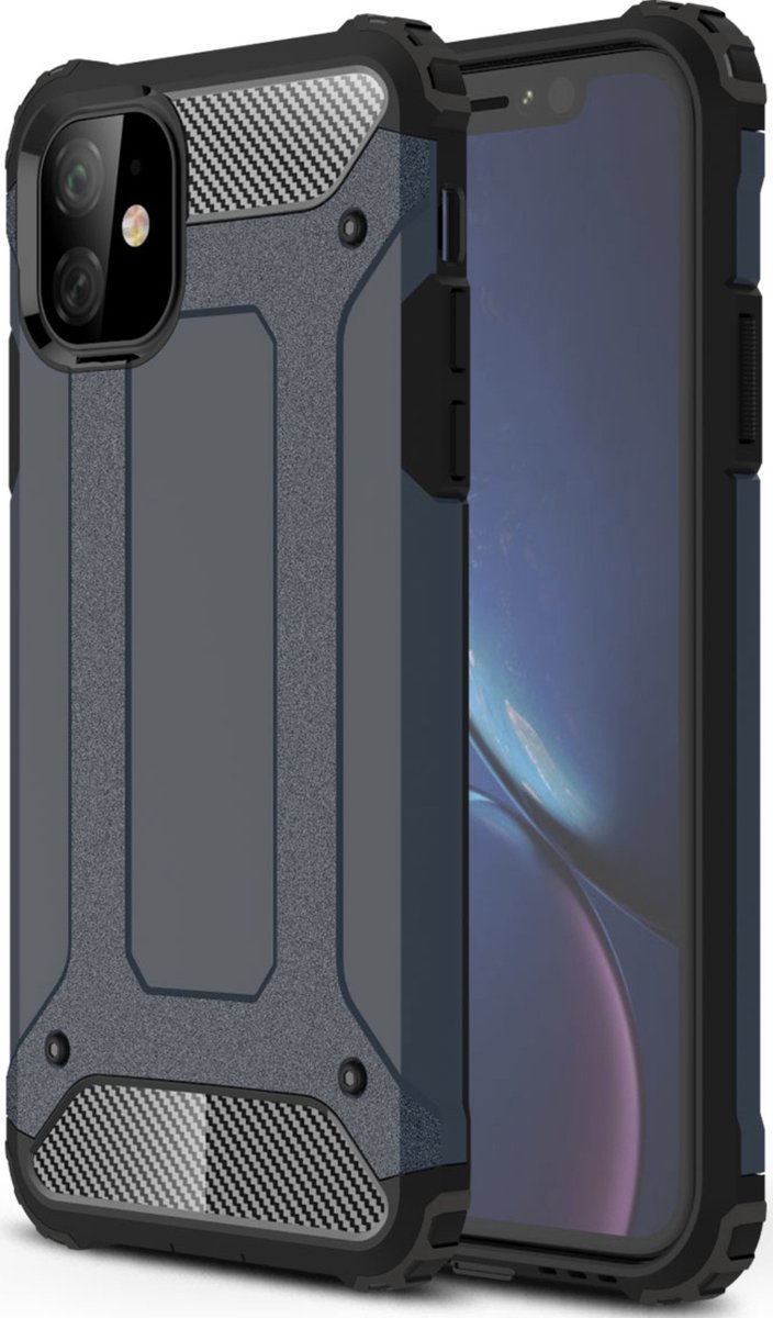 Backcover geschikt voor Apple iPhone 11 - Blauw - Shockproof Armor