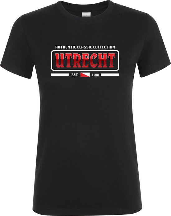 Klere-Zooi - Utrecht #1 - Zwart Dames T-Shirt - XL
