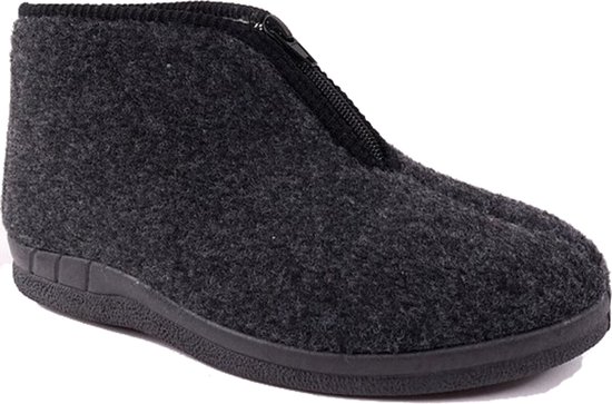 Apollo Pantoffels heren | Antraciet | Teddy Wol | 44 | Sloffen