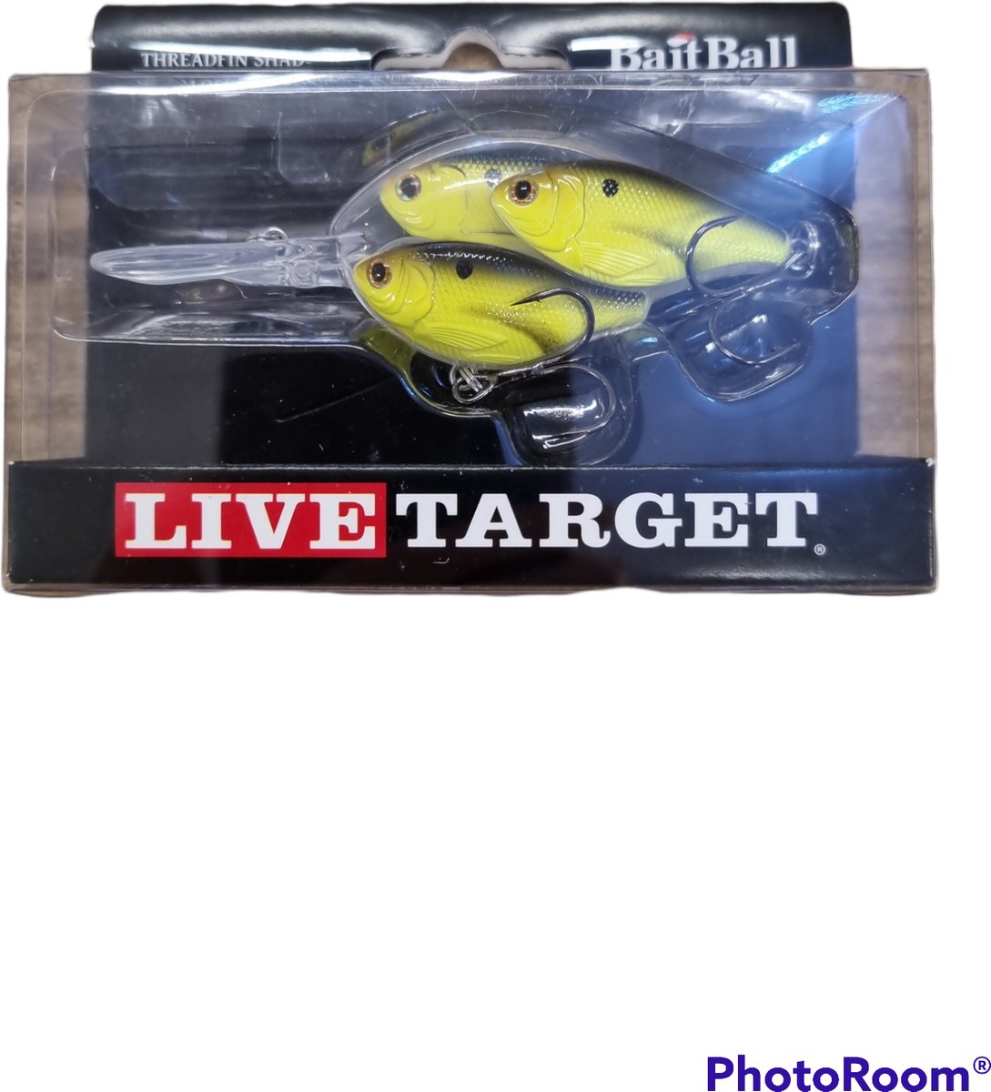 LIVETARGET Threadfin Shad Magnum Crankbait Chartreuse/Black 7cm