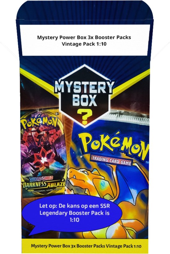 Thumbnail van een extra afbeelding van het spel Pokémon Mystery Power Box 3x Booster Packs Vintage Pack 1:10! Gradingshop