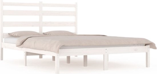 vidaXL Cadre de vidaXL massif Blanc 120x200 cm
