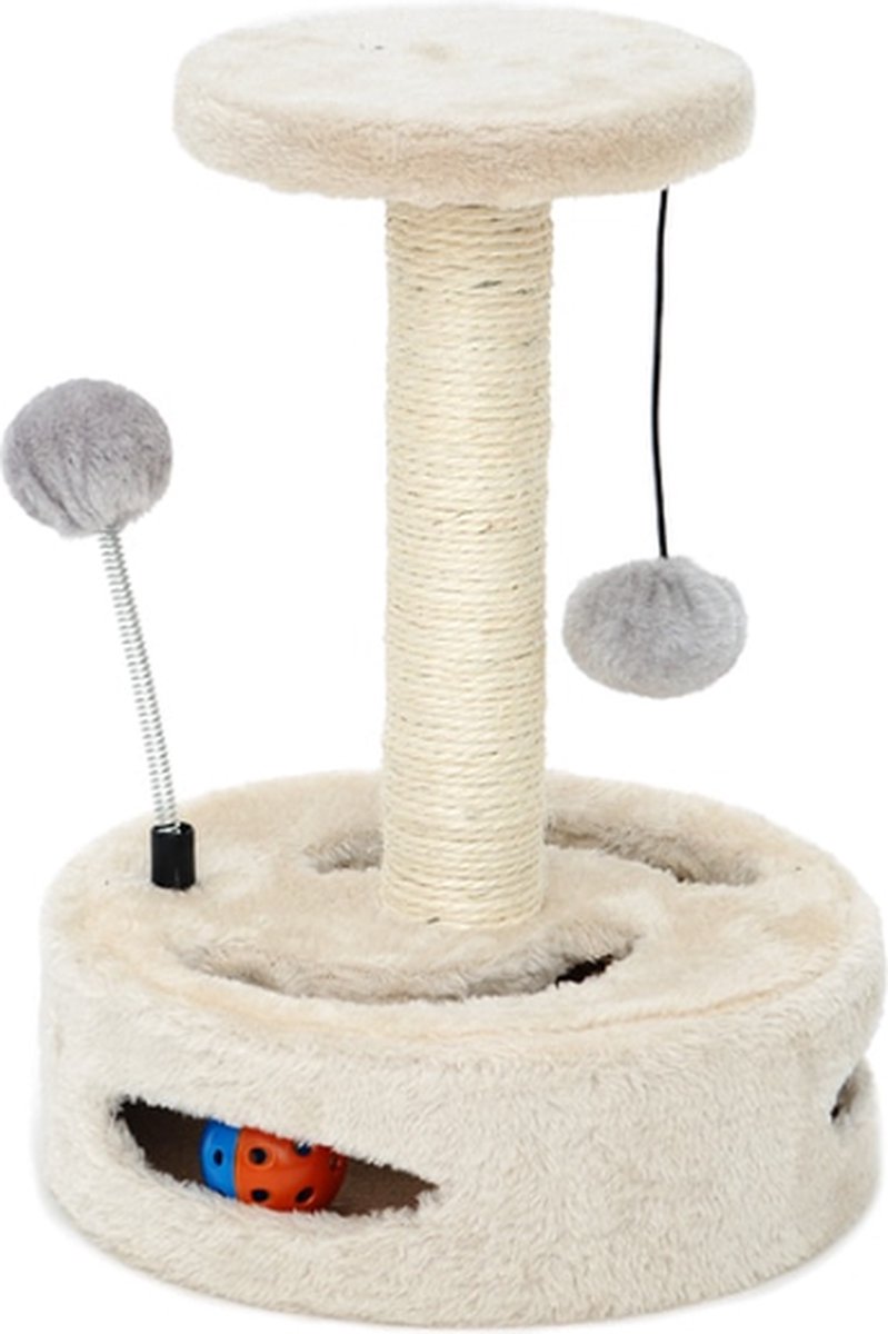 Hoopet Krabpaal - Krabpaal voor Katten - Wit - 25 x 35 cm
