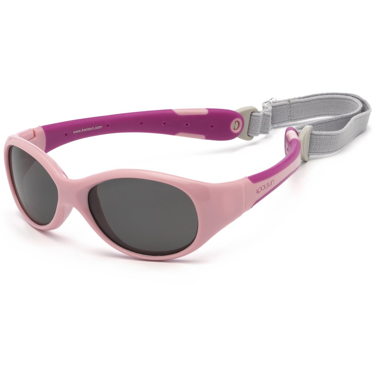 KOOLSUN® Flex - kinder zonnebril - Roze Sachet Orchid - 3-6 jaar - UV400 Categorie 3