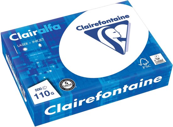 Kopieerpapier Clairefontaine Clairalfa A4 110gr wit 500 vel | 4 stuks