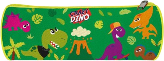 Kids Licensing Etui Crazy Dino 22 Cm Polyester Groen