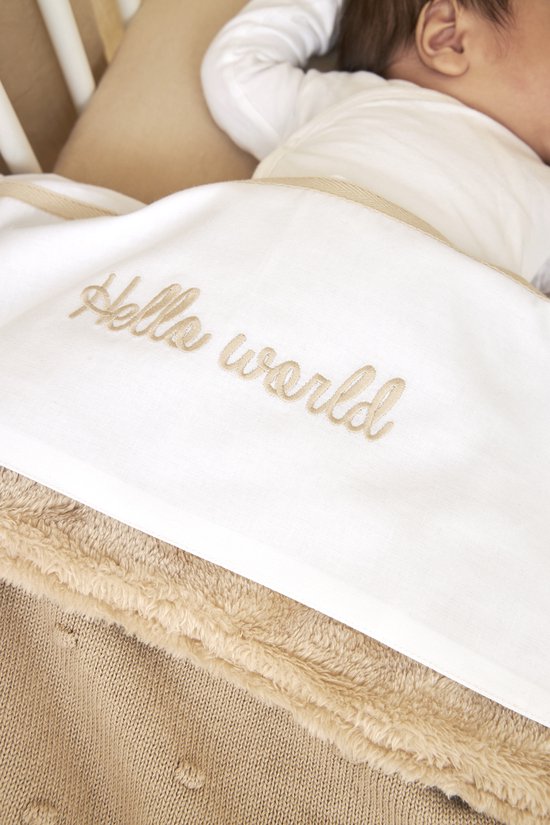 Meyco Baby Mini Knots teddy wiegdeken - sand - 75x100cm - 2.0 TOG van Meyco Baby — afbeelding 4