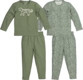 Meyco Baby Cheetah pyjama - 2-pack - forest green - 86/92