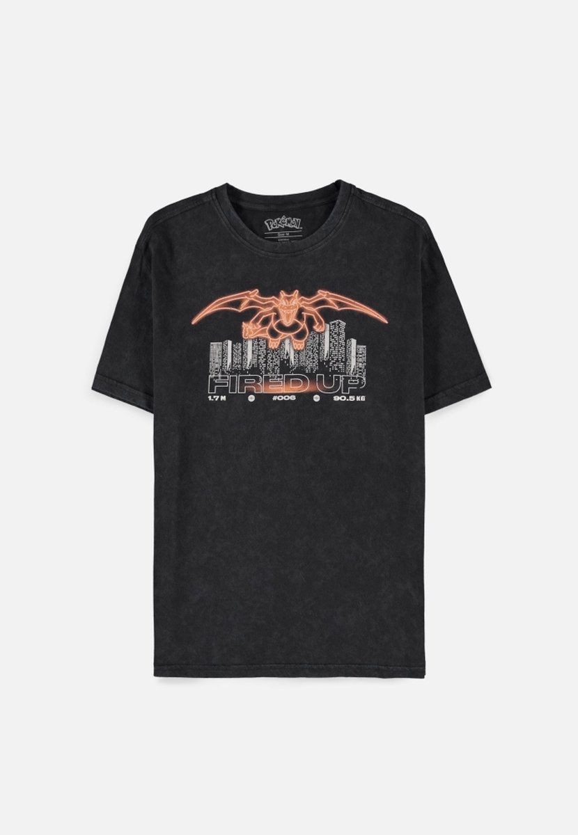 Pokémon - Charizard Heren T-shirt - L - Zwart