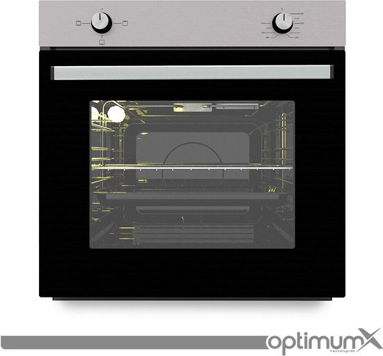 Optimum X - 6030 - Inbouw oven - Grill - Roestvrijstaal - 3 programma - zwart - 76 liter